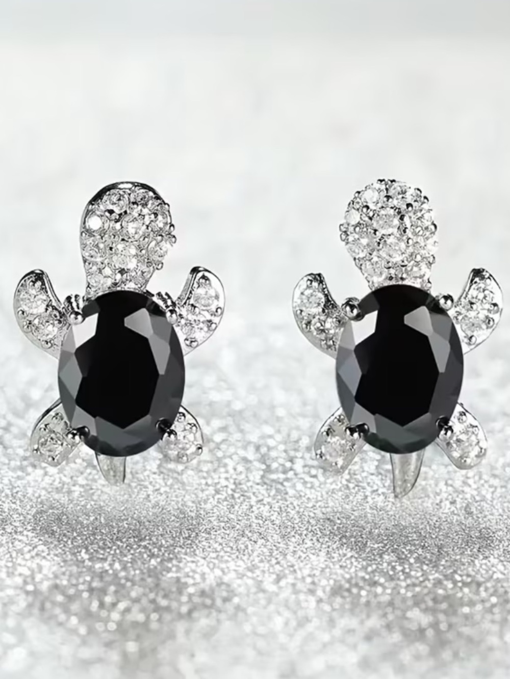 Sterling Silver Turtle Stud Earrings